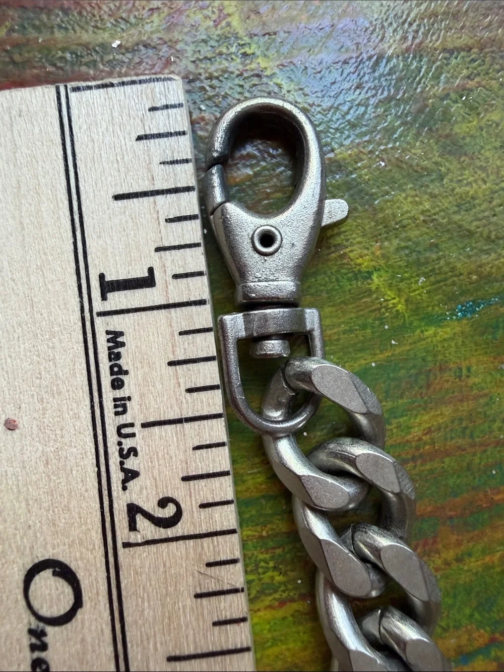 Dolce & Gabbana Silver Tone Key chain w. D&G Logo Plate Durable Heavy Vtg 15
